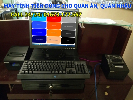 Combo máy tính tiền cho quán ăn tại Bến Tre