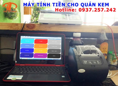Bán máy tính tiền cho cửa hàng thực phẩm, quán kem