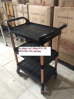 Xe đẩy phục vụ nhà hàng, xe đẩy dọn phòng, xe đẩy thu dọn bát đĩa, xe đẩy dọn vệ sinh