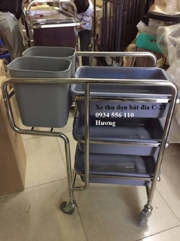 Xe đẩy phục vụ nhà hàng, xe đẩy dọn phòng, xe đẩy thu dọn bát đĩa, xe đẩy dọn vệ sinh