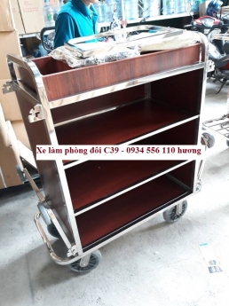 Xe đẩy phục vụ nhà hàng, xe đẩy dọn phòng, xe đẩy thu dọn bát đĩa, xe đẩy dọn vệ sinh
