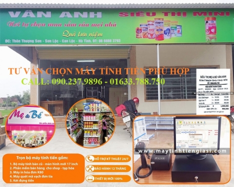 Máy tính tiền cho tạp hóa tự chọn tại Kiêng Giang
