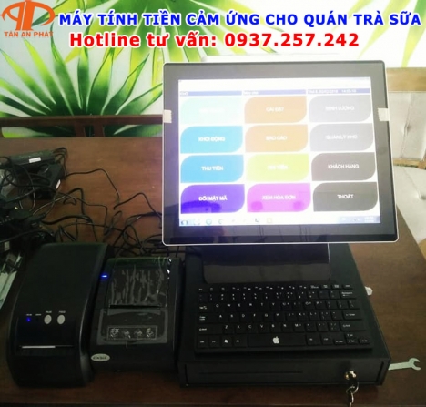 Bán máy tính tiền cảm ứng giá rẻ cho quán trà sữa tại Cần Thơ