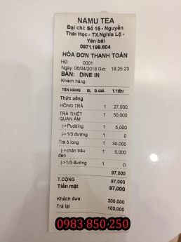 máy tính tiền cho quán cafe- trà sữa rẻ