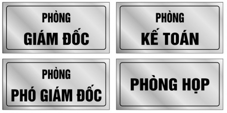 biển tên công ty chất liệu inox,mica giá rẻ tại