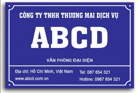 biển tên công ty chất liệu inox,mica giá rẻ tại