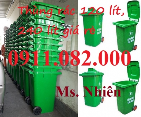 Thùng rác 240 lít giá rẻ phú yên- thùng rác giá thấp