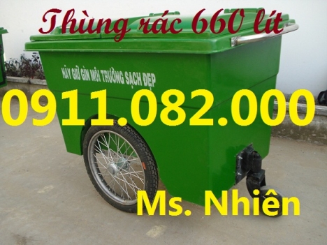 Thùng rác 240 lít giá rẻ phú yên- thùng rác giá thấp