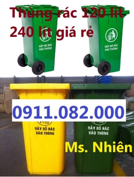 Thùng rác 240 lít giá rẻ phú yên- thùng rác giá thấp