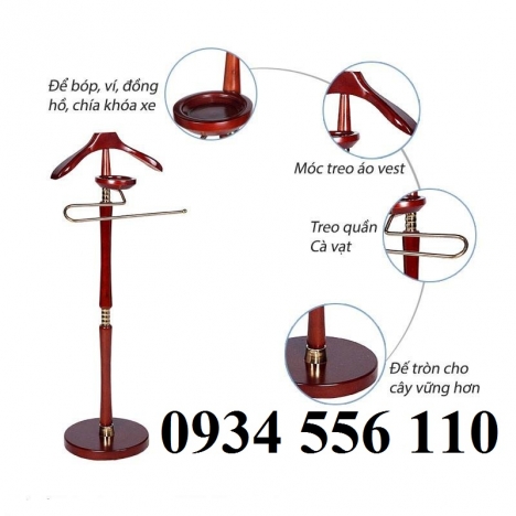 Cây treo áo vest, mắc treo áo vest, giá treo áo vest bằng gỗ cho công ty, khách sạn đẹp giá tốt
