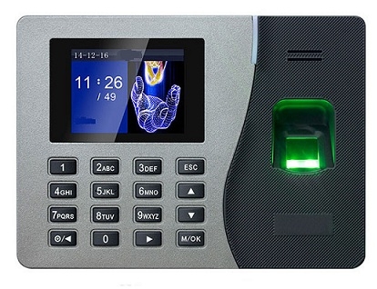 máy chấm công  vân tay, thẻ từ. có pin lưu điện