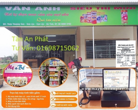 Máy tính tiền trọn bộ cho siêu thị, cửa hàng tự chọn rẻ nhất tại Cần Thơ