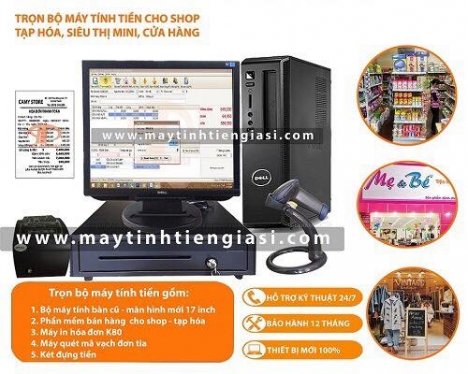 máy tính tiền cho siêu thị mini, tạp hóa