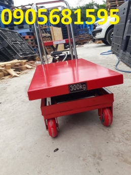 Xe nâng bàn thủy lực, xe nâng hạ hàng hóa, xe nâng có mặt bàn 0905681595