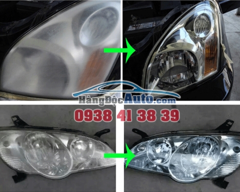 Đánh bóng, làm mới và phủ sơn nano mặt đèn xe các loại