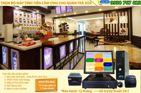 Phần mềm tính tiền, máy bán hàng cảm ứng chuyên dùng cho trà sữa tại Cần Thơ