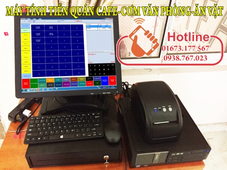 Phần mềm tính tiền, máy in hóa đơn, máy in pha chế cho quán café