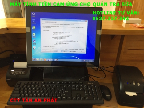 Bán máy tính tiền cảm ứng cho quán trà sữa tại Hà Nội