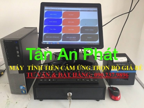 Lắp đặt máy tính tiền cảm ứng cho nhà hàng tại Quảng Ngãi
