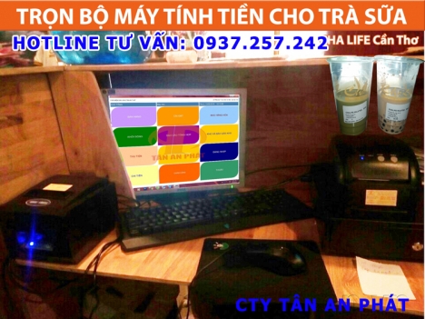 Bán trọn bộ thiết bị tính tiền cho quán trà sữa tại Hà Nội