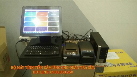 Bộ máy tính tiền cho quán trà sữa tại Thái Nguyên