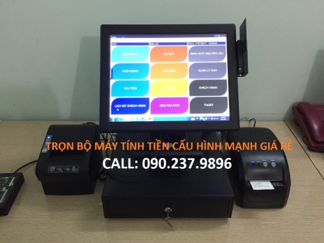 Máy tính tiền trọn bộ cho quán trà sữa - cafe tại Hưng Yên