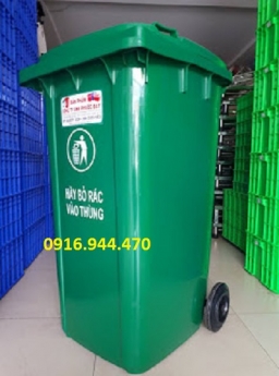 Thùng  rác nhựa 120 lít, thùng rác công cộng 120 lít giá rẻ