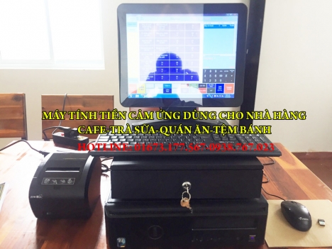 Máy tính tiền cảm ứng cho quán ăn hàn quốc tại Sài Gòn