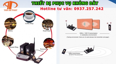 Bán bộ gọi phục vụ không dây cho quán cafe tại Cần Thơ, Sóc Trăng