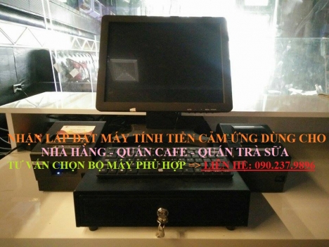 Trọn bộ máy tính tiền cảm ứng cho quán cafe tại Bình Dương