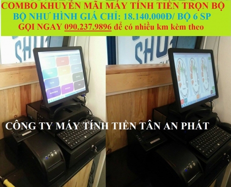 Trọn bộ máy tính tiền cảm ứng cho quán cafe tại Bình Dương