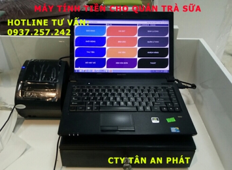 Bán máy tính tiền trọn bộ cho quán trà sữa tại Cần Thơ, Kiên Giang