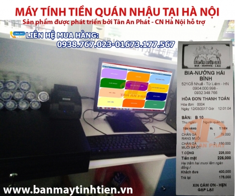 Máy tính tiền cho quán ăn sân vườn tại Đồng Tháp