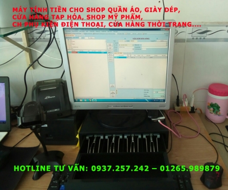 Bán máy trọn bộ máy bán hàng tính tiền cho shop tại Cần Thơ, Vĩnh Long