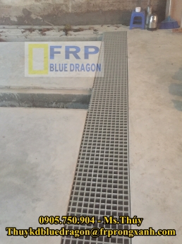 Bán tấm lót sàn ô lưới frp grating kháng hóa chất, cách điện, chống cháy lan