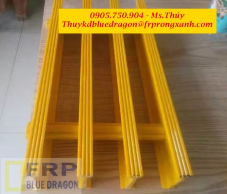 Bán tấm lót sàn ô lưới frp grating kháng hóa chất, cách điện, chống cháy lan