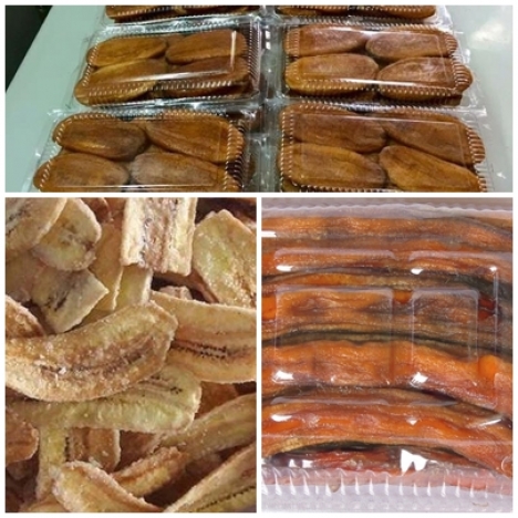 chuoi ep kho tu nhien , chuoi hong nha lam tai Ben tre