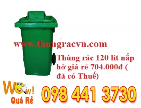 Thùng rác nhựa 120 lít 240 lít nắp hở giá khuyến mãi LH: 098.441.3730 Ms Linh