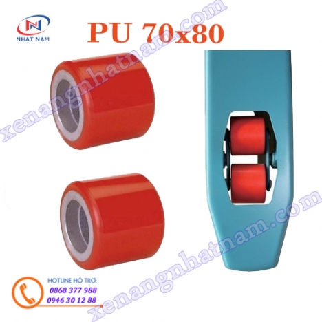 Bánh xe nâng tay PU 80x70 dùng cho các xe nâng tay