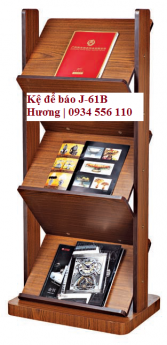 Giá để sách báo, kệ để sách báo tạp chí bằng gỗ nhập khẩu