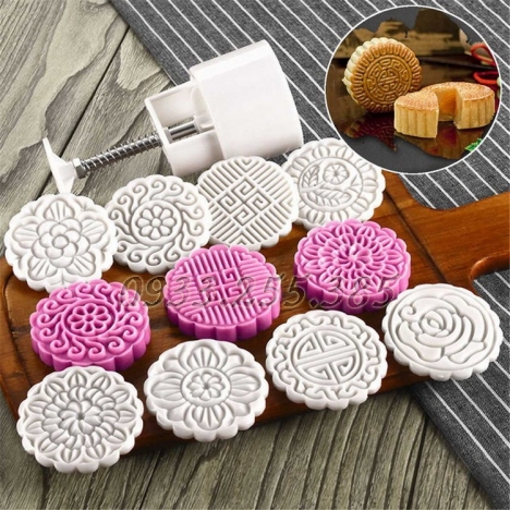 Khuôn Trung Thu Lò Xo – Bộ 8 mặt tròn - T13