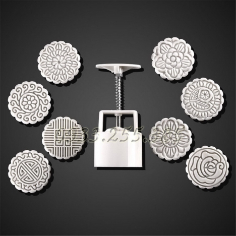 Khuôn Trung Thu Lò Xo – Bộ 8 mặt tròn - T13