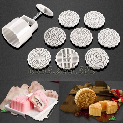 Khuôn Trung Thu Lò Xo – Bộ 8 mặt tròn - T13