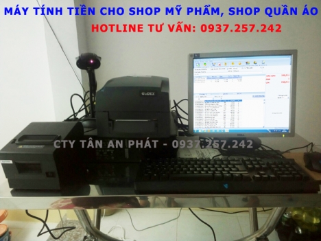 Lắp đặt máy tính tiền trọn bộ giá rẻ cho shop mỹ phẩm, phụ kiện tại Hà Nội