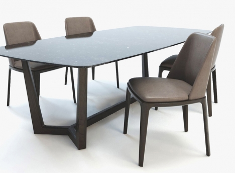 Bộ bàn ăn Concorde 4 ghế - 