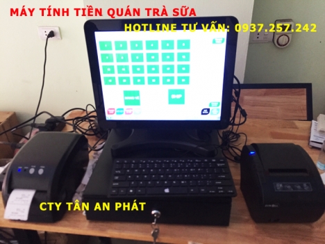 Lắp đặt trọn bộ máy bán hàng cảm ứng cho quán trà sữa tại Đồng Nai, Bình Dương