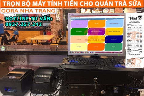 Lắp đặt trọn bộ thiết bị tính tiền cho quán trà sữa tại Đồng Nai, Bình Dương