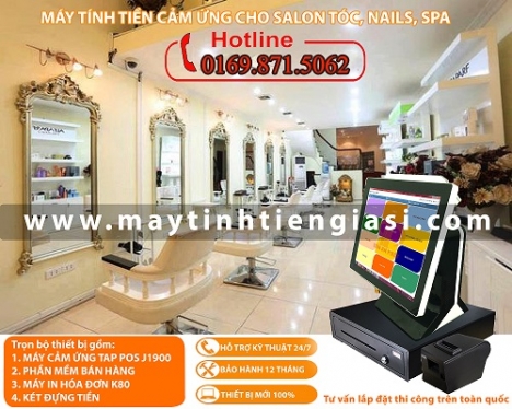Cung cấp máy tính tiền cảm ứng cho salon tóc rẻ nhất tại vĩnh long 