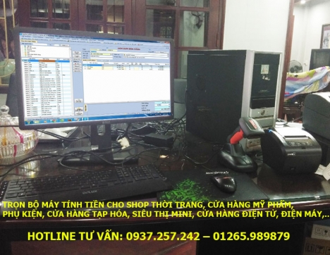 Trọn bộ máy tính tiền cho shop thời trang, shop mỹ phẩm
