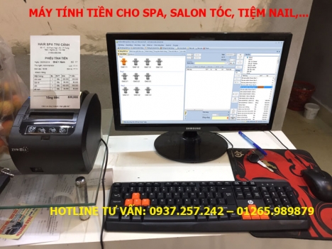 Trọn bộ máy tính tiền cho spa, salon tóc tại Hà Nội